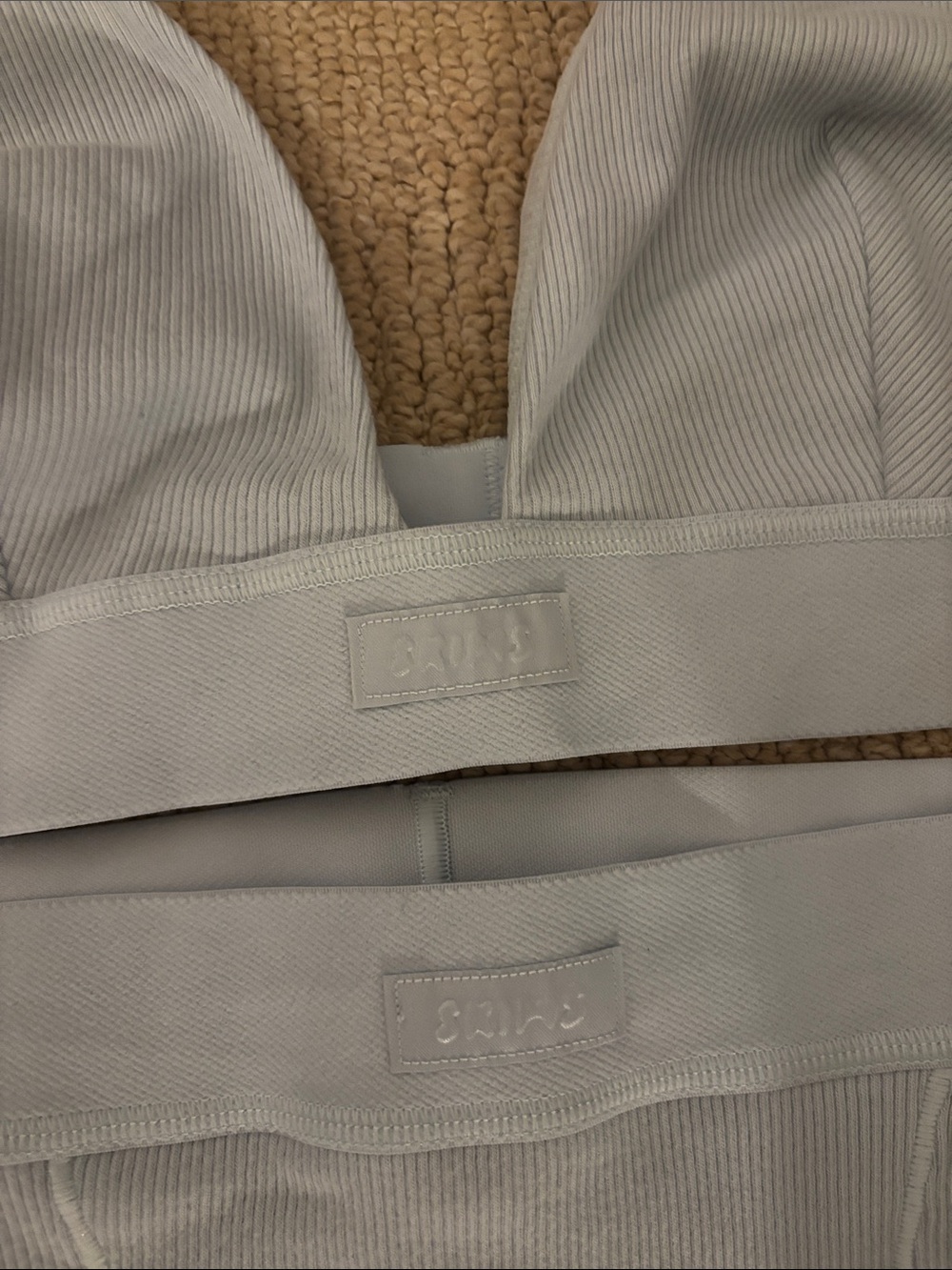 Skims matching soft ribbed bralette and boxer shorts - Picture 2 of 4